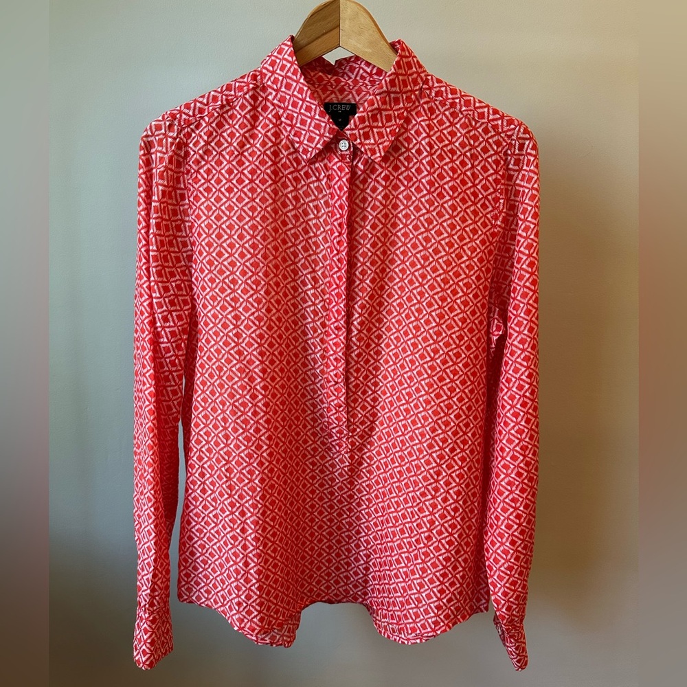 J. Crew Women’s Red Popover Shirt